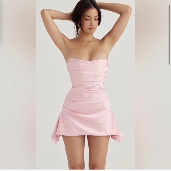 House of CB Jasmine Dress Rose Pink Draped Strapless
Corset Size M - Picture 9 of 16